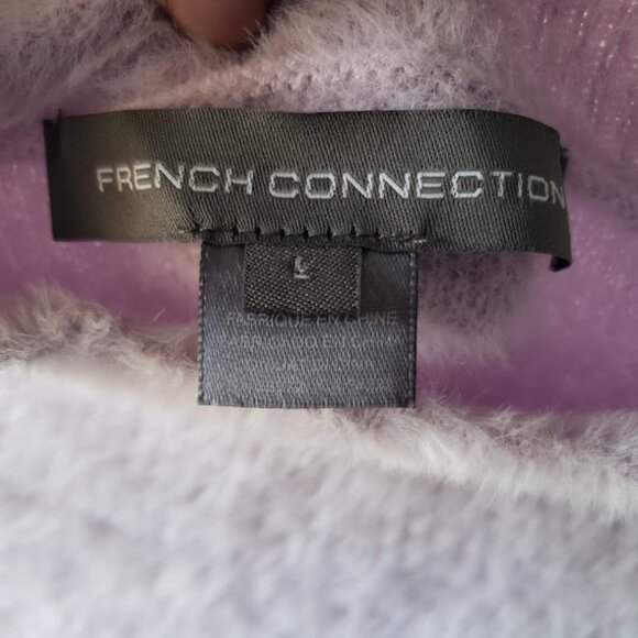 5/$100 SALE - French Connection Lilac Fuzzy Edith Sweater - Picture 7 of 7